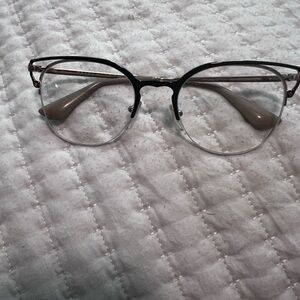 Prada Silver Frame Eyeglasses VPR 64U 51